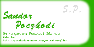 sandor poczkodi business card